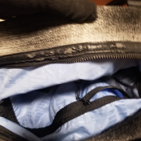 LULULEMON Athletica *Fast in Flight* Gray Plaid Wool Gym Tote Bag. - Picture 9 of 16